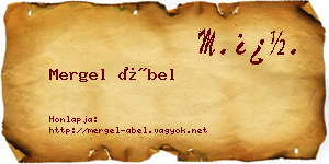 Mergel Ábel névjegykártya