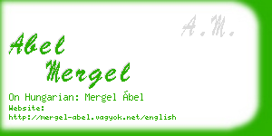 abel mergel business card